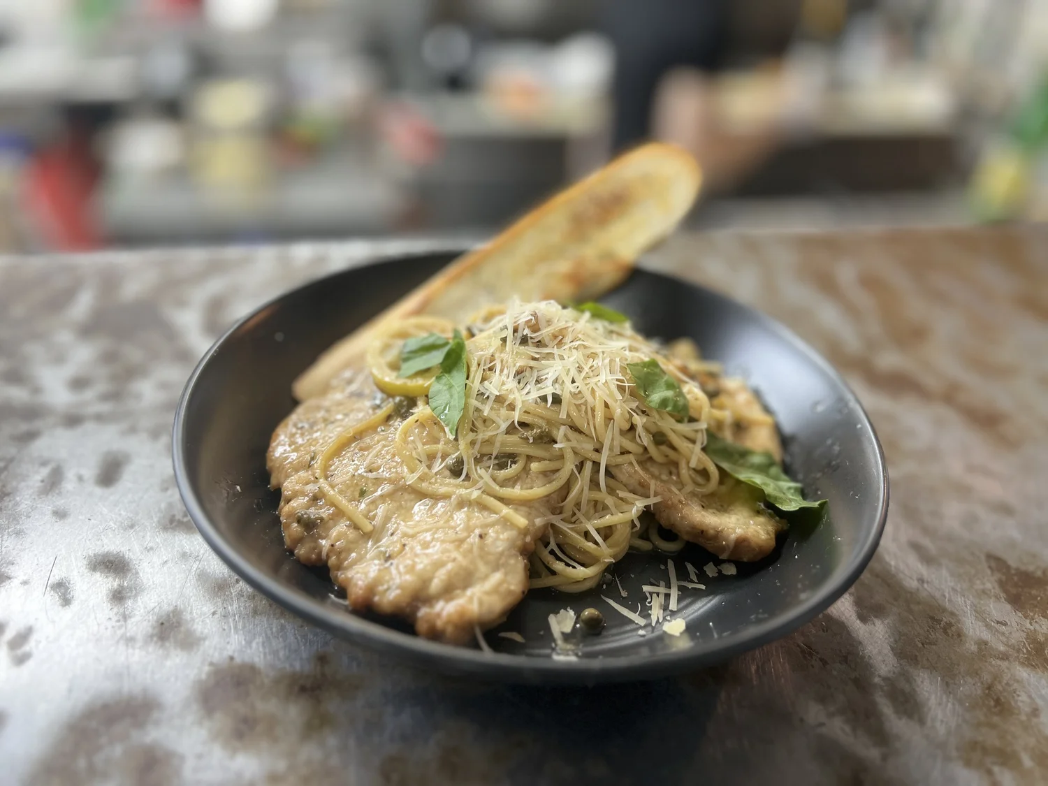 A Romero's pasta entrée prepared in the scratch kitchen